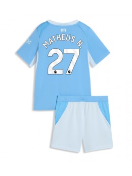 Otroški Nogometna dresi replika Manchester City Matheus Nunes #27 Domači 2026-27 Kratek rokav (+ hlače)